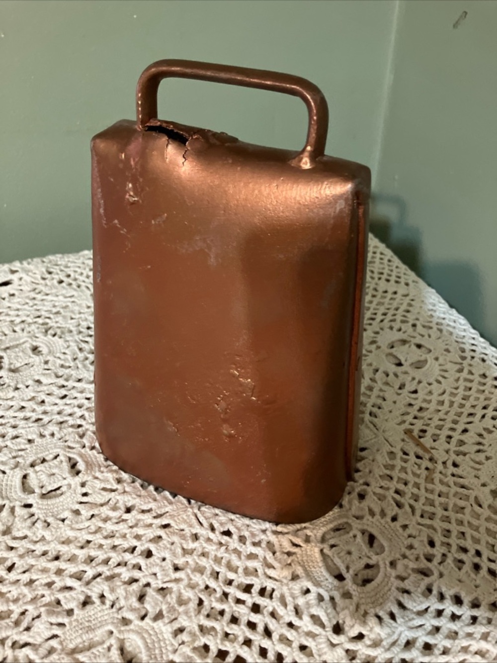 Antique Metal Cow Bell Rustic Farmhouse, Decor 8 Inches